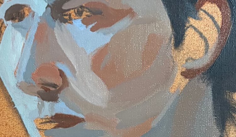 WIP Painting: Random internet portrait